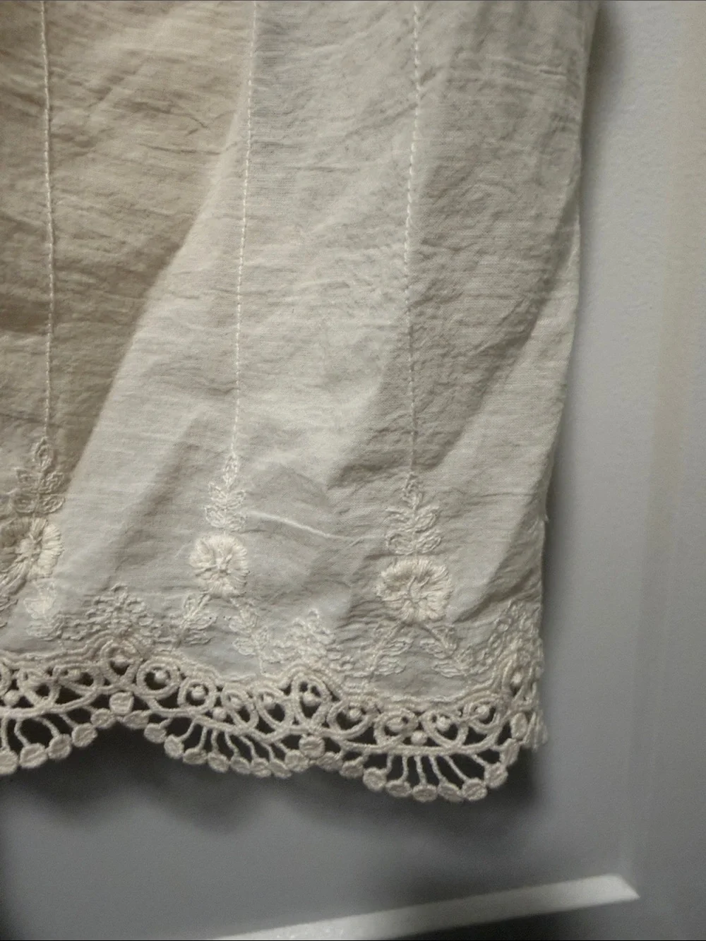 Zara Cream Crochet & Knit Tie-Front Tank - Picture 8 of 13